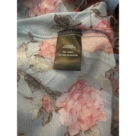 Torrid Babydoll Short sleeve Floral Top - Picture 3 of 3